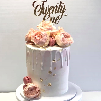 Rose Gold 18th Birthday cake - Cakey Goodness